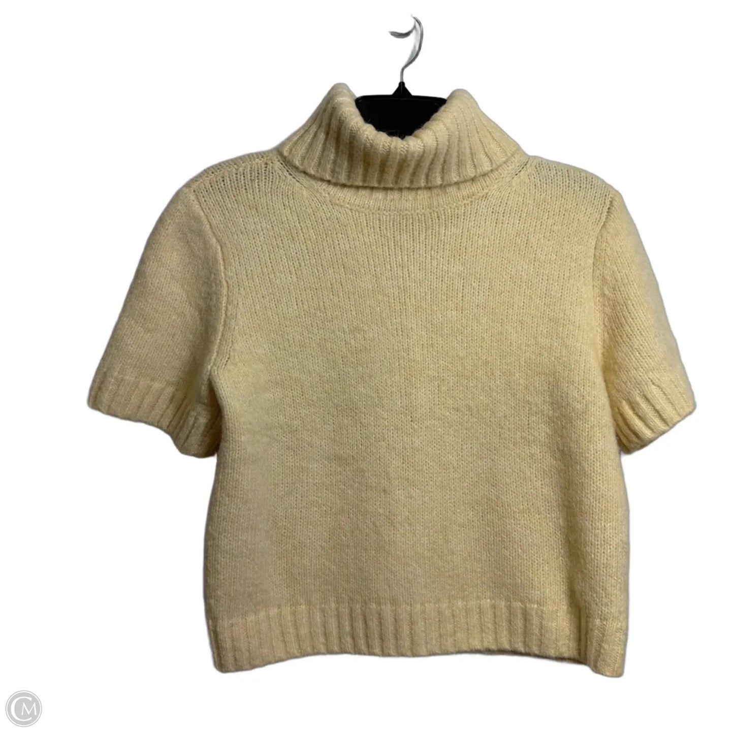 Sweater Short Sleeve By Cme In Yellow, Size: S