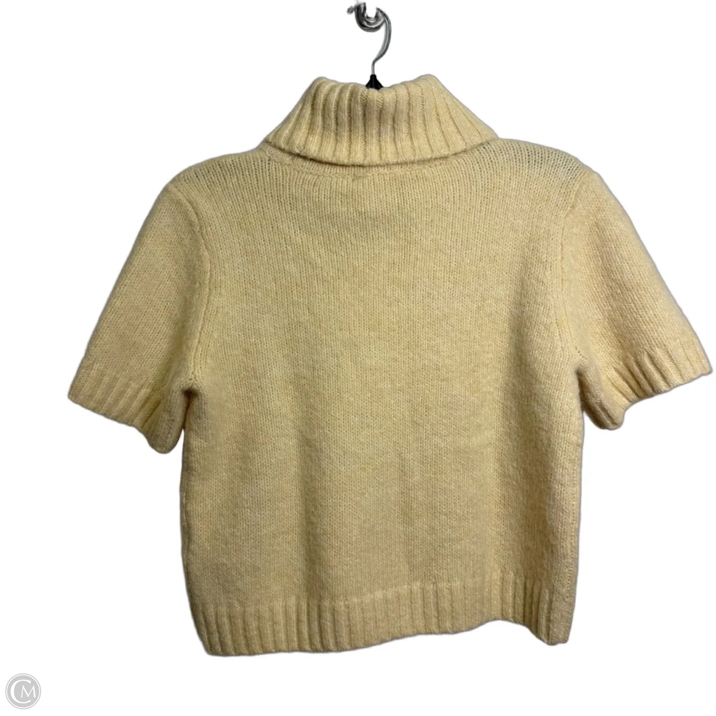 Sweater Short Sleeve By Cme In Yellow, Size: S