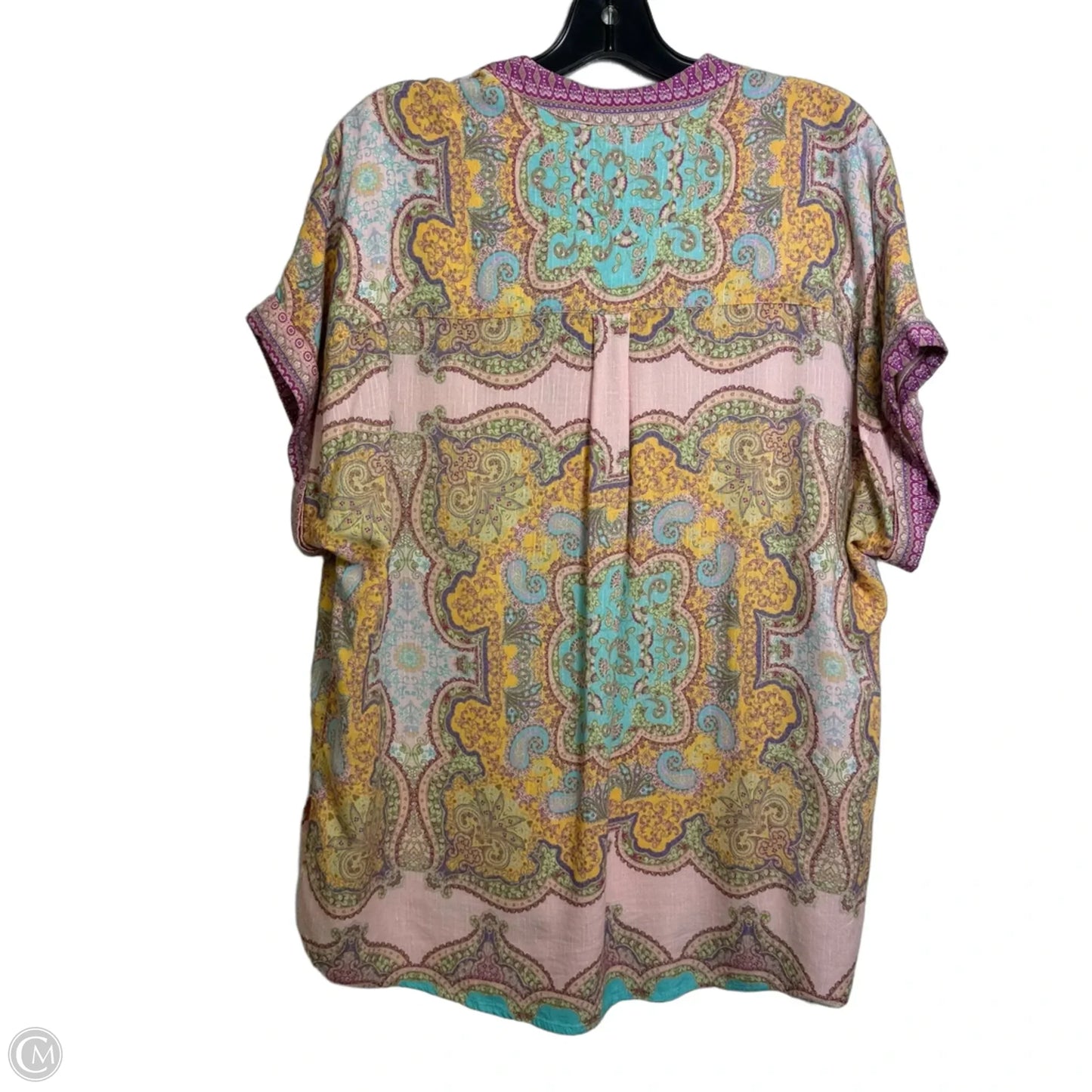 Top Short Sleeve By Daytrip In Pink, Size: L