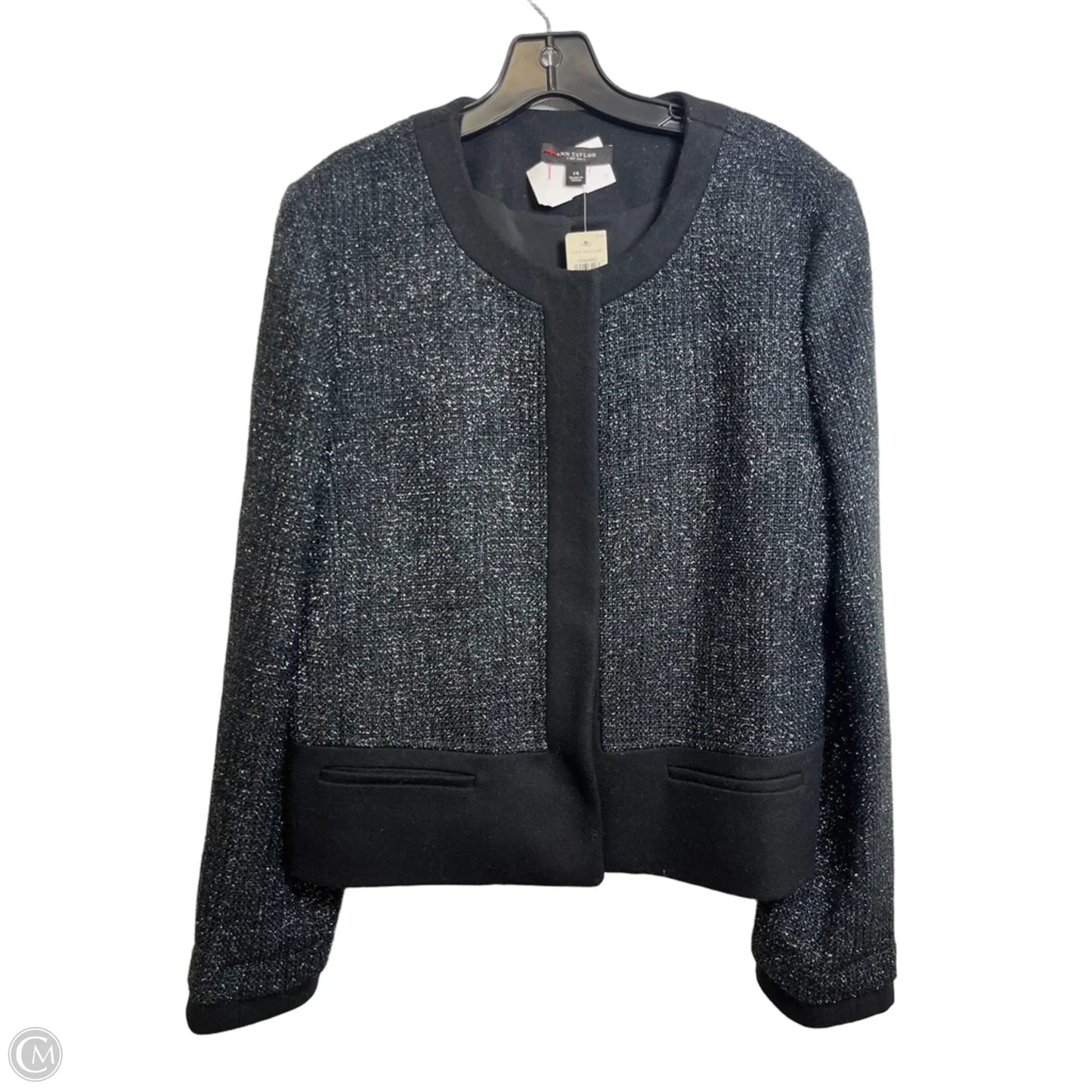 Blazer By Ann Taylor In Black, Size: 14