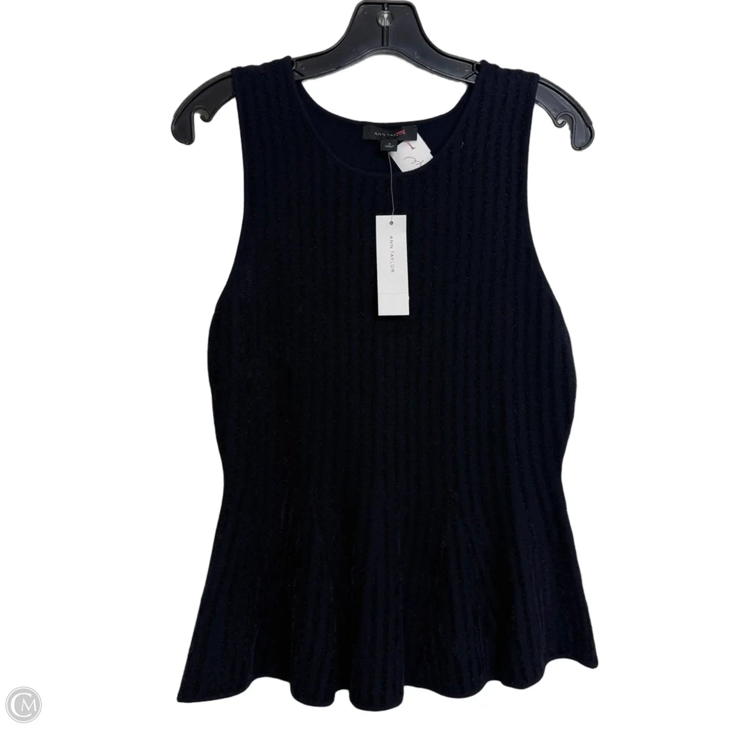 Top Sleeveless By Ann Taylor In Navy, Size: M