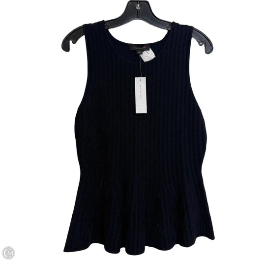 Top Sleeveless By Ann Taylor In Navy, Size: M
