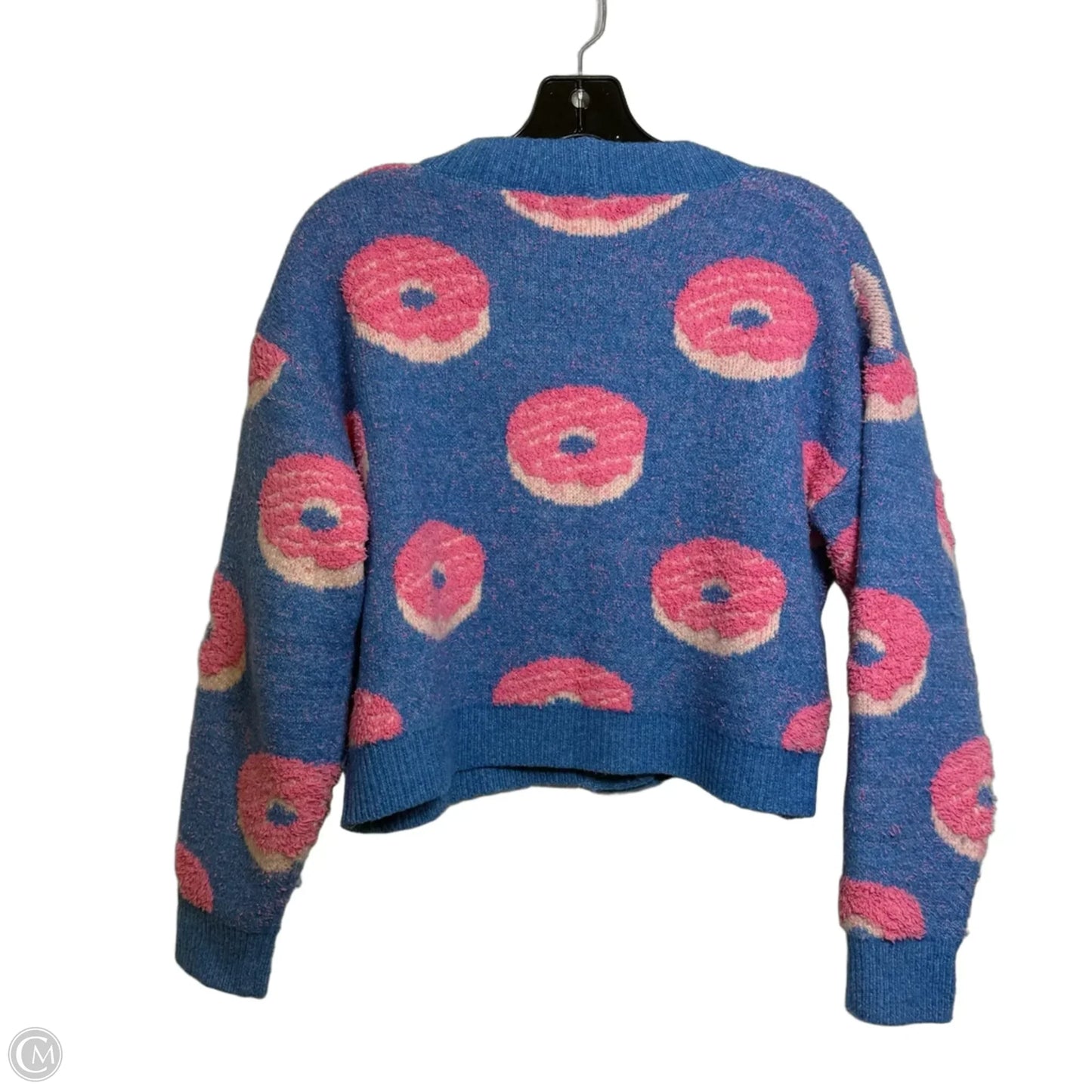 Donuts Cardigan By Dreamers by Debut In Blue & Pink, Size: S