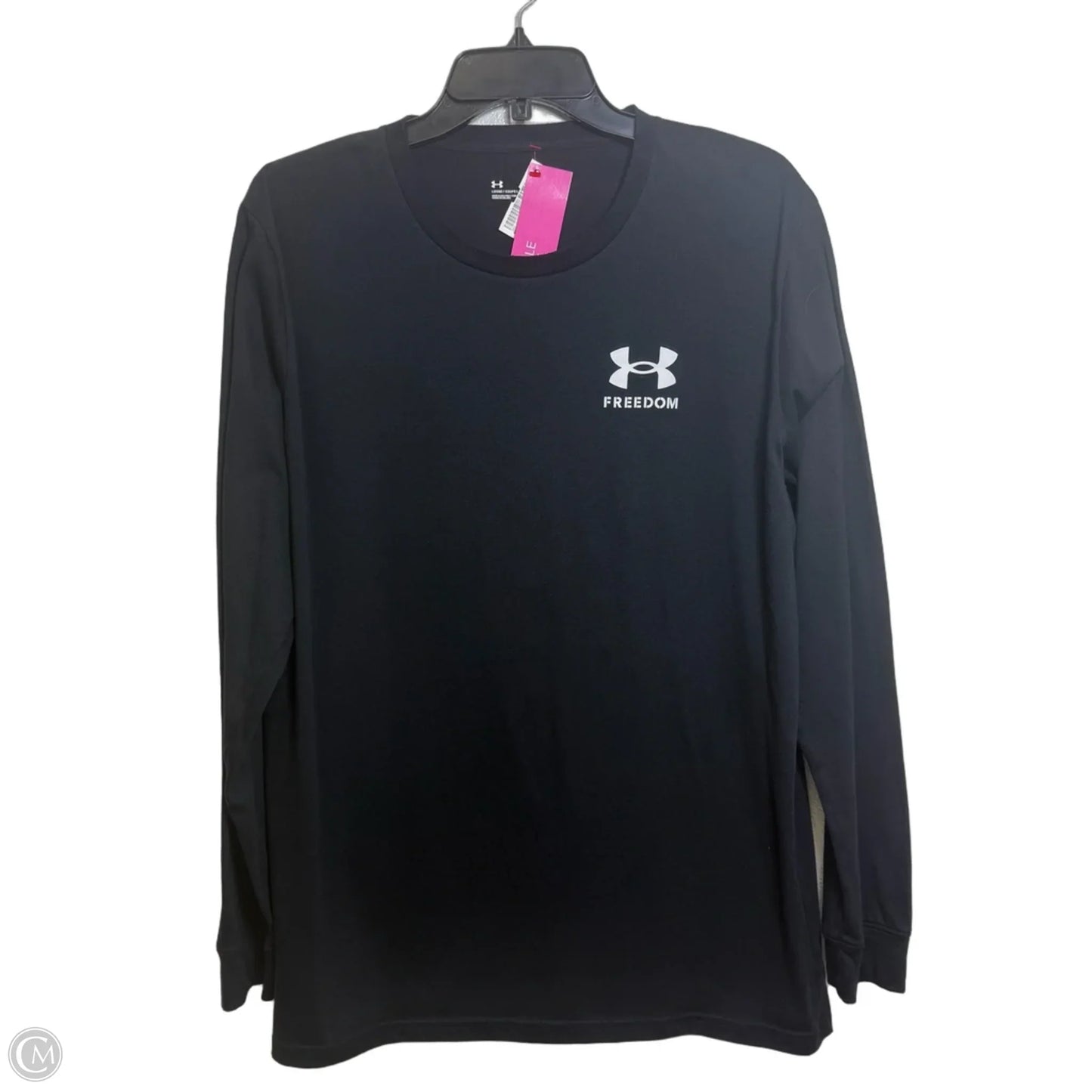 Athletic Top Long Sleeve Crewneck By Under Armour In Black, Size: Xl