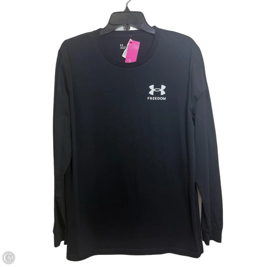 Athletic Top Long Sleeve Crewneck By Under Armour In Black, Size: Xl