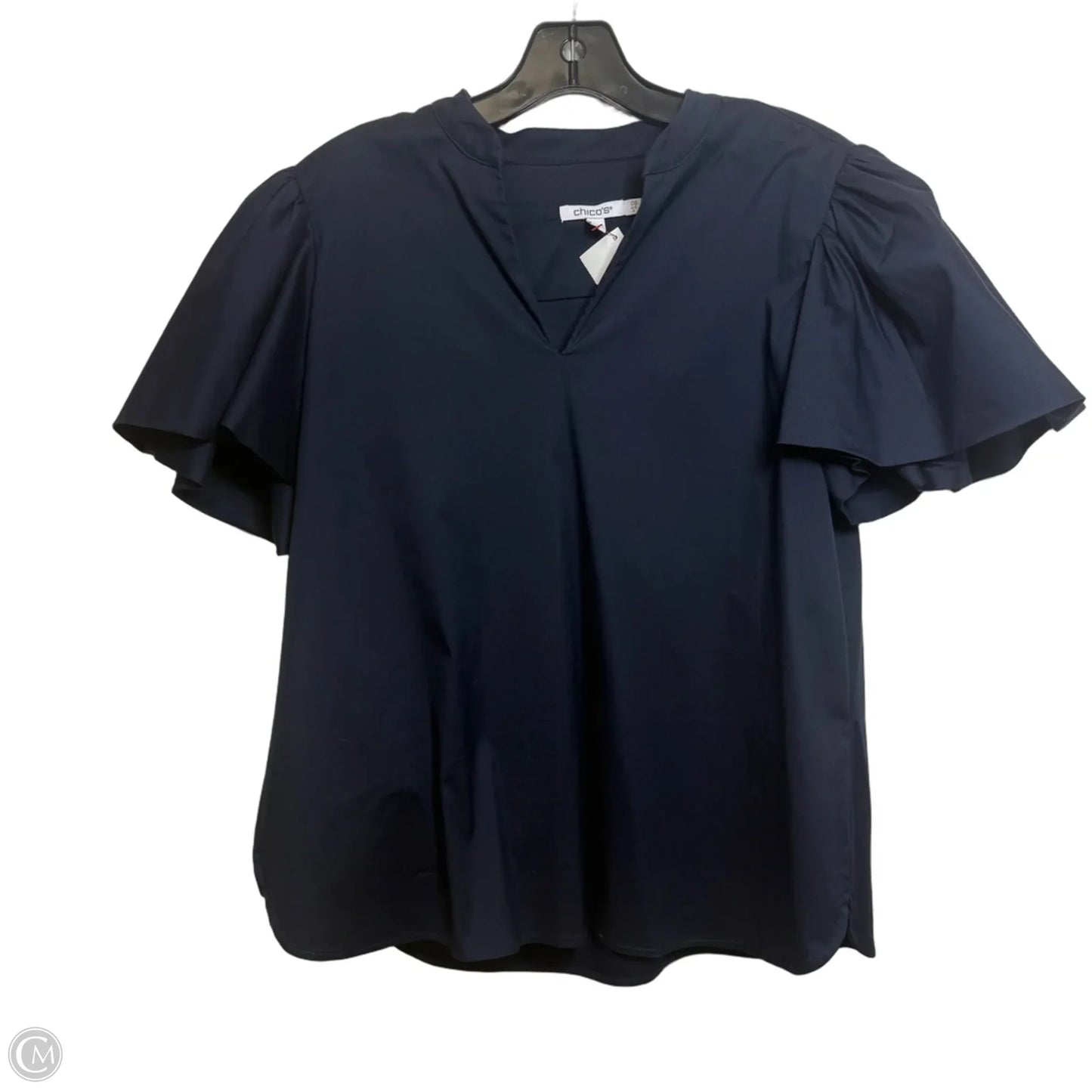 Top Short Sleeve By Chicos In Navy, Size: Xs