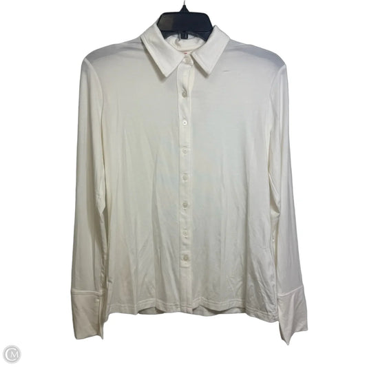 Top Long Sleeve By Loft In Ivory, Size: S
