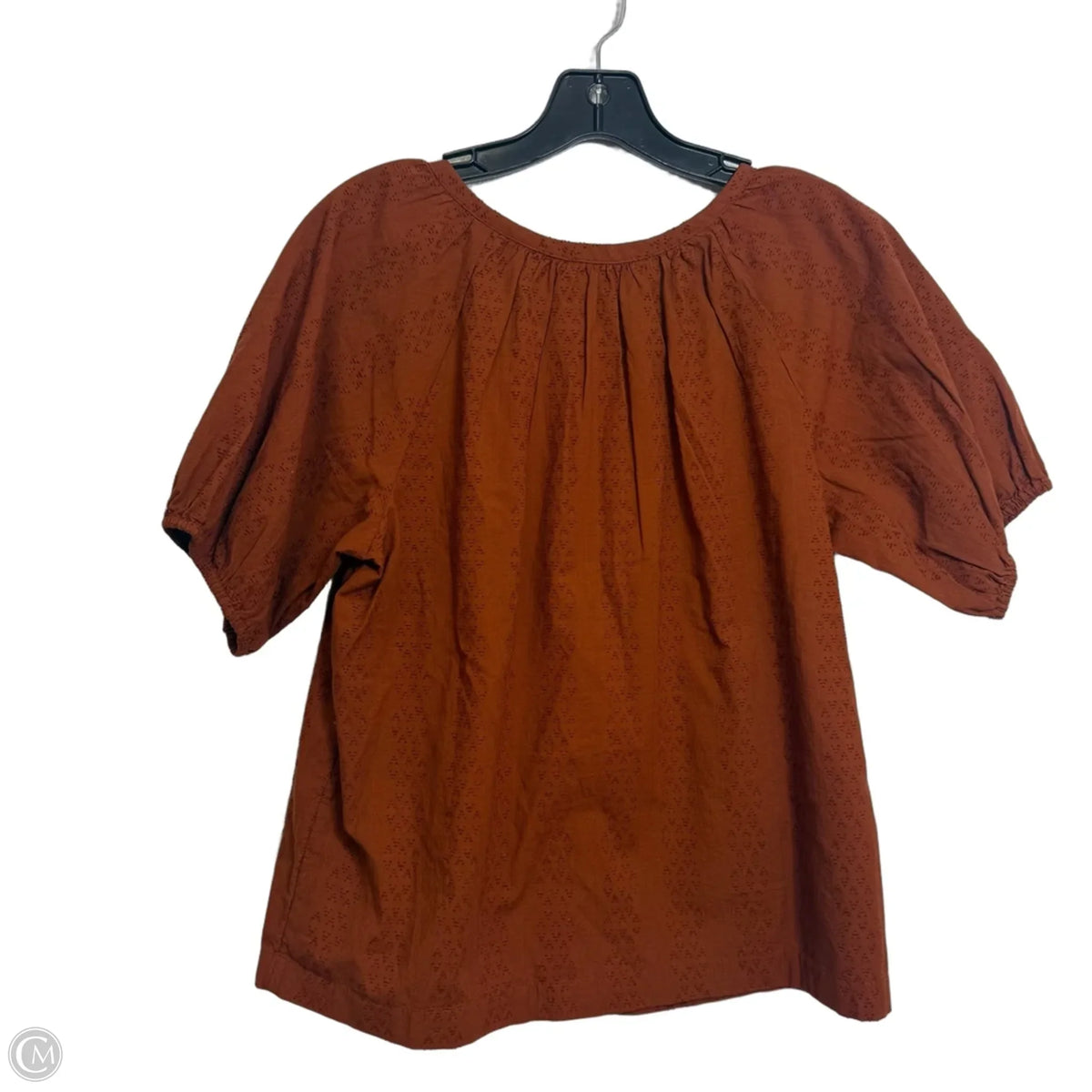 Top Short Sleeve By Loft In Copper, Size: S