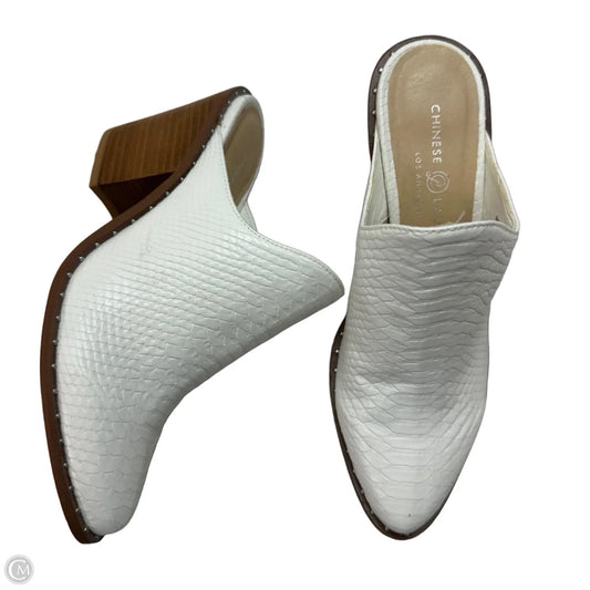 Shoes Heels Block By Chinese Laundry In White, Size: 8.5