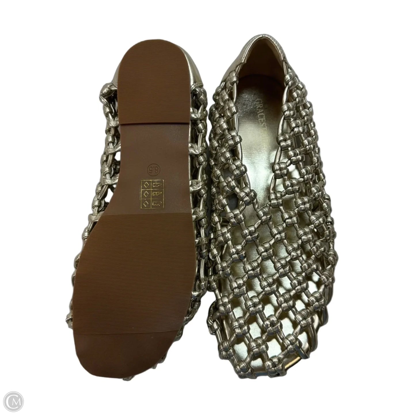 Shoes Flats By Cme In Gold, Size: 8.5