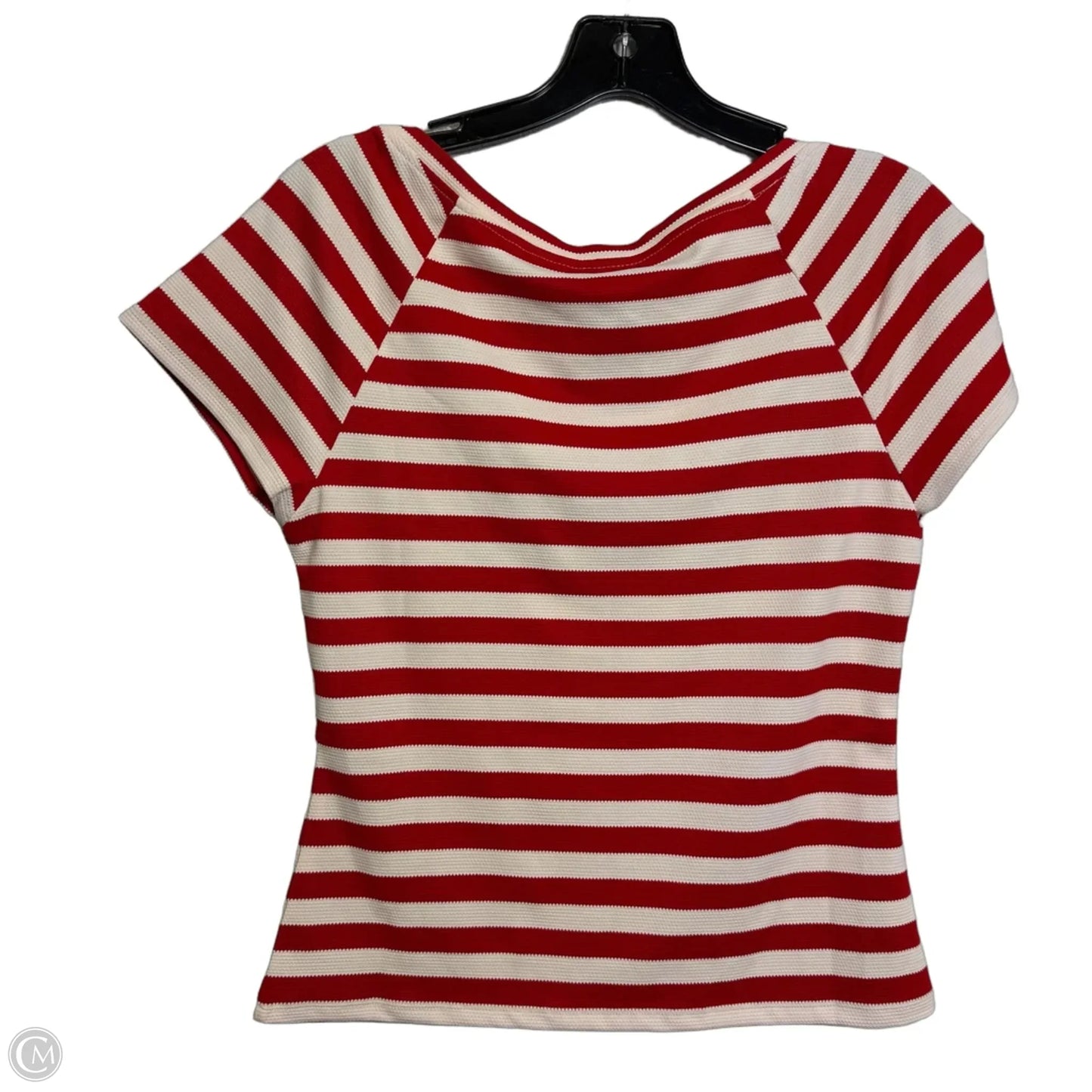 Top Short Sleeve By Maeve In Striped Pattern, Size: M