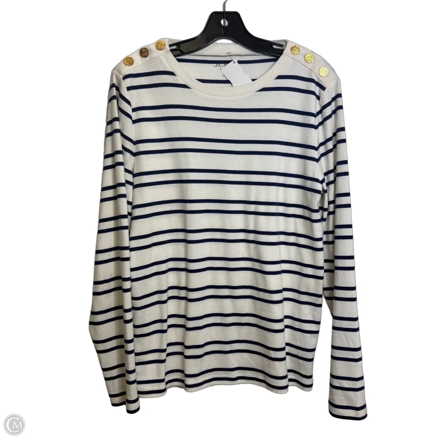 Top Long Sleeve By J. Crew In Striped Pattern, Size: Xl
