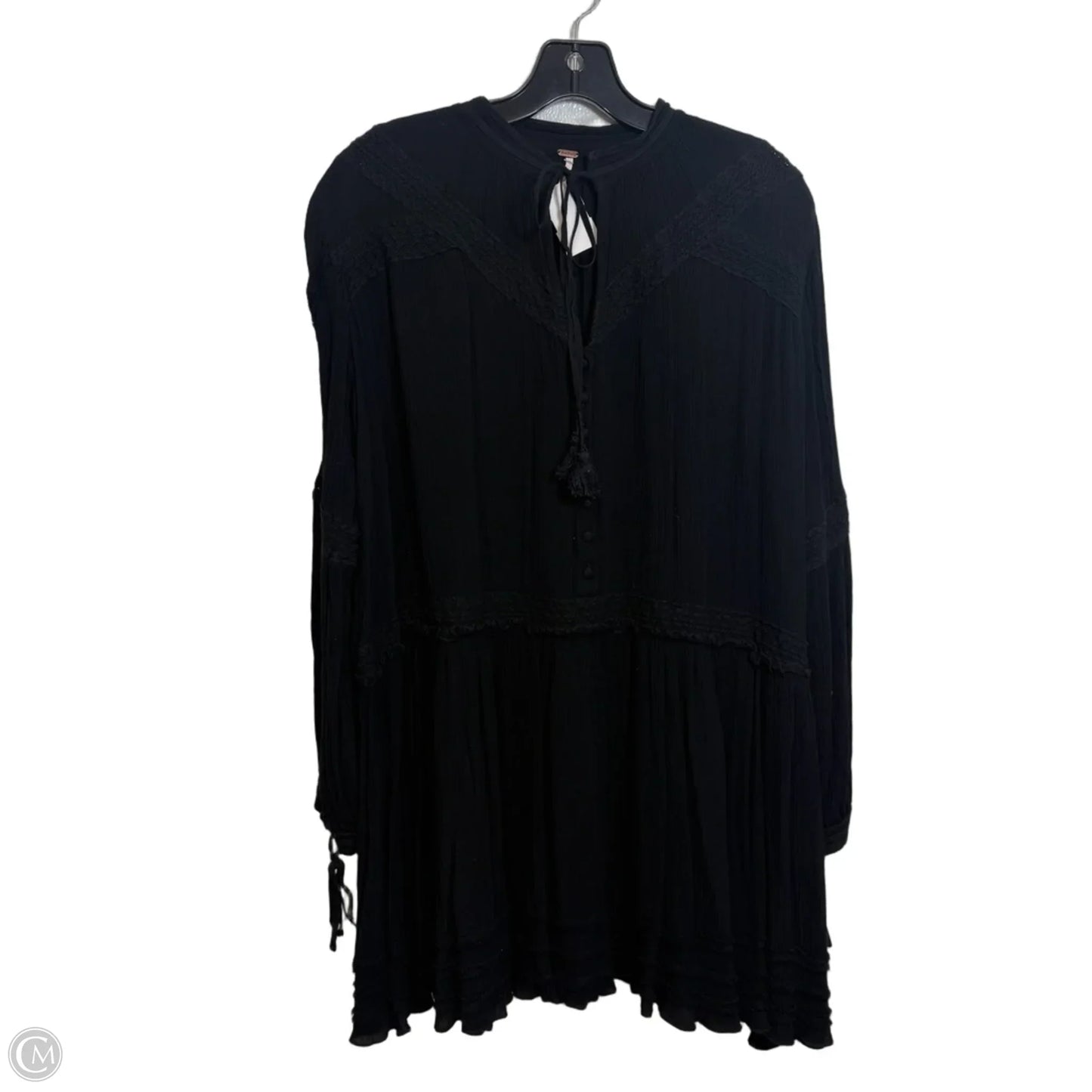 Top Long Sleeve By Free People In Black, Size: S
