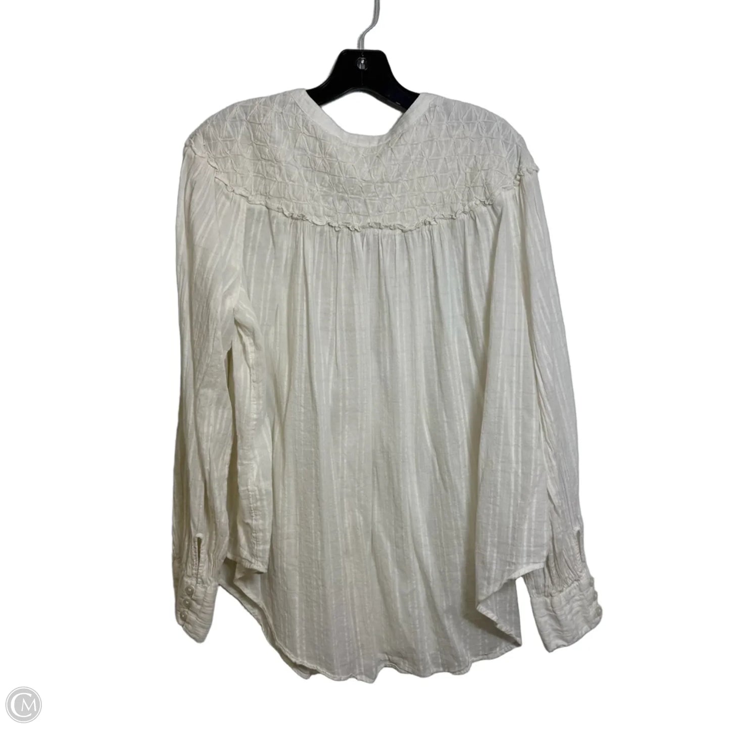 Top Long Sleeve By Free People In Ivory, Size: M