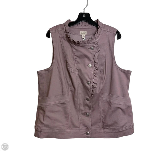 Vest Other By Logo In Pink, Size: 1x