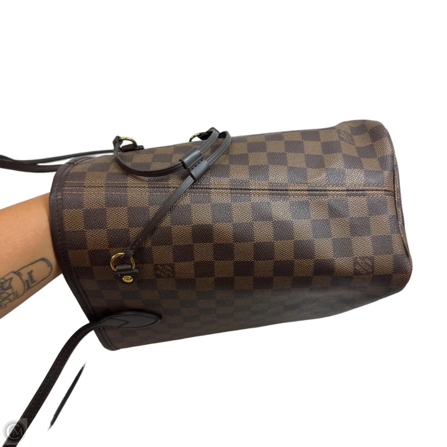 Neverfull MM Handbag Luxury Designer By Louis Vuitton, Size: Medium