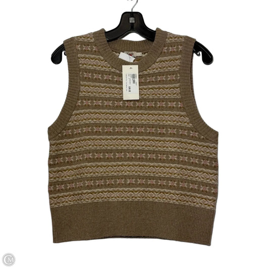 Vest Sweater By Faherty In Tan, Size: S
