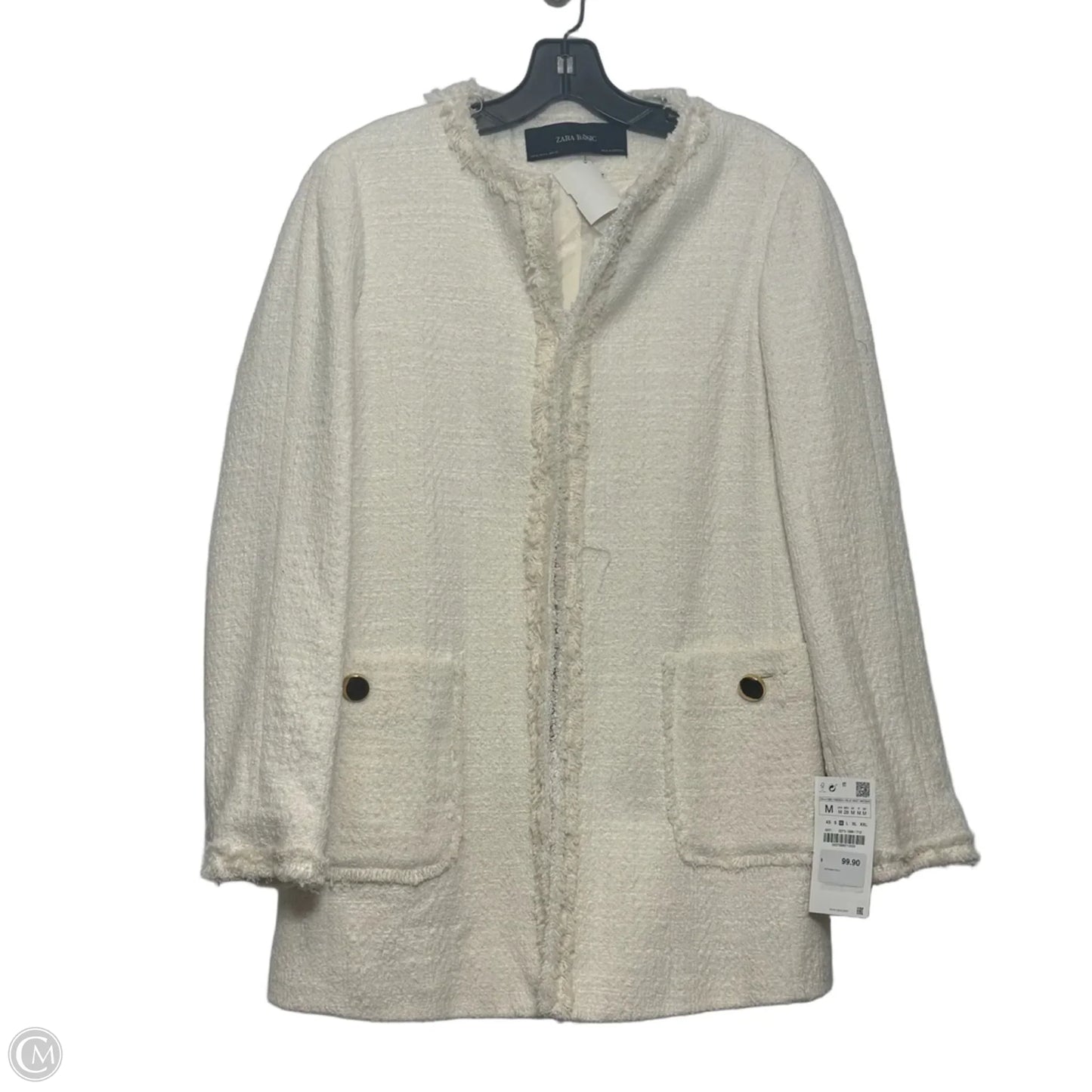 Blazer By Zara In Ivory, Size: M
