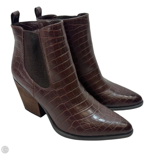 Boots Ankle Heels By Naturalizer In Brown, Size: 8.5