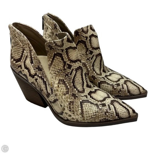 Boots Ankle Heels By Vince Camuto In Snakeskin Print, Size: 9.5