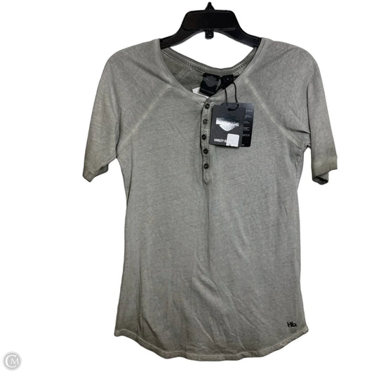Top Short Sleeve By Harley Davidson In Grey, Size: Small