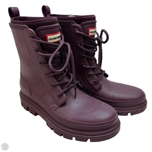 Boots Designer By Hunter In Maroon, Size: 10