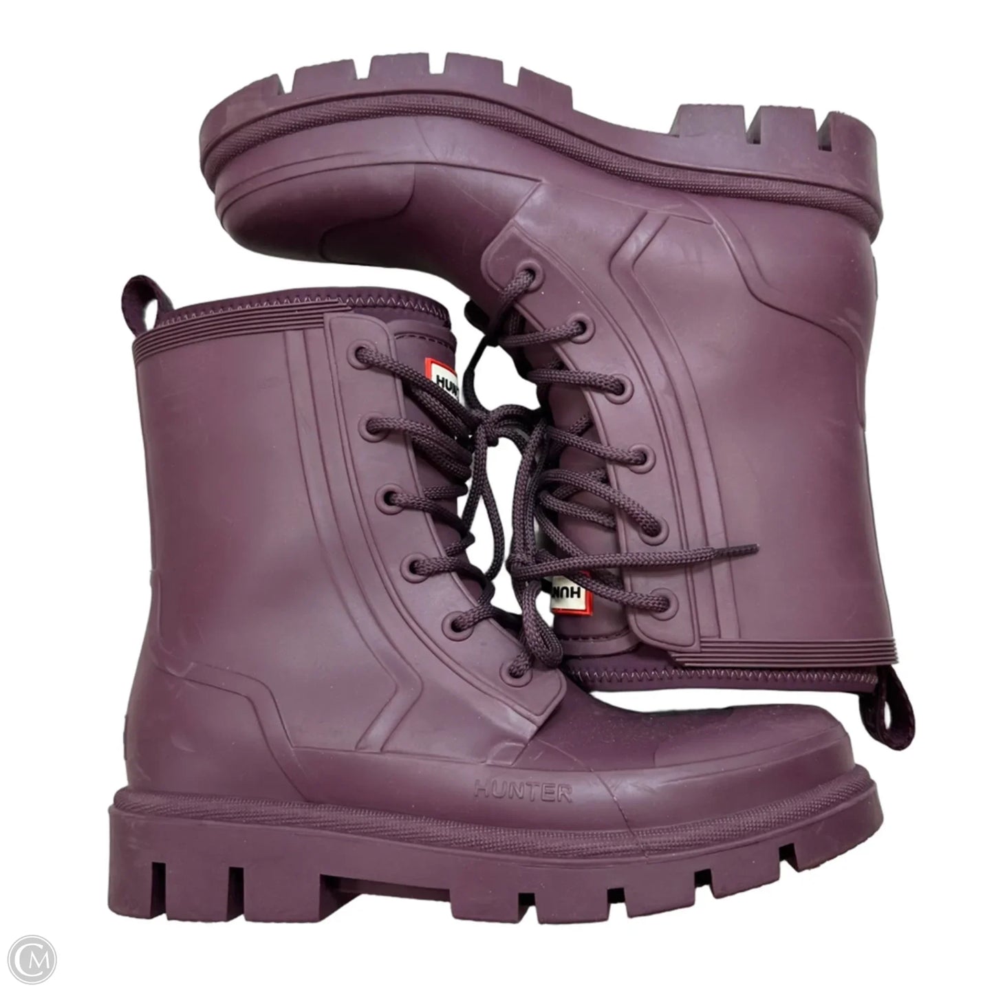 Boots Designer By Hunter In Maroon, Size: 10