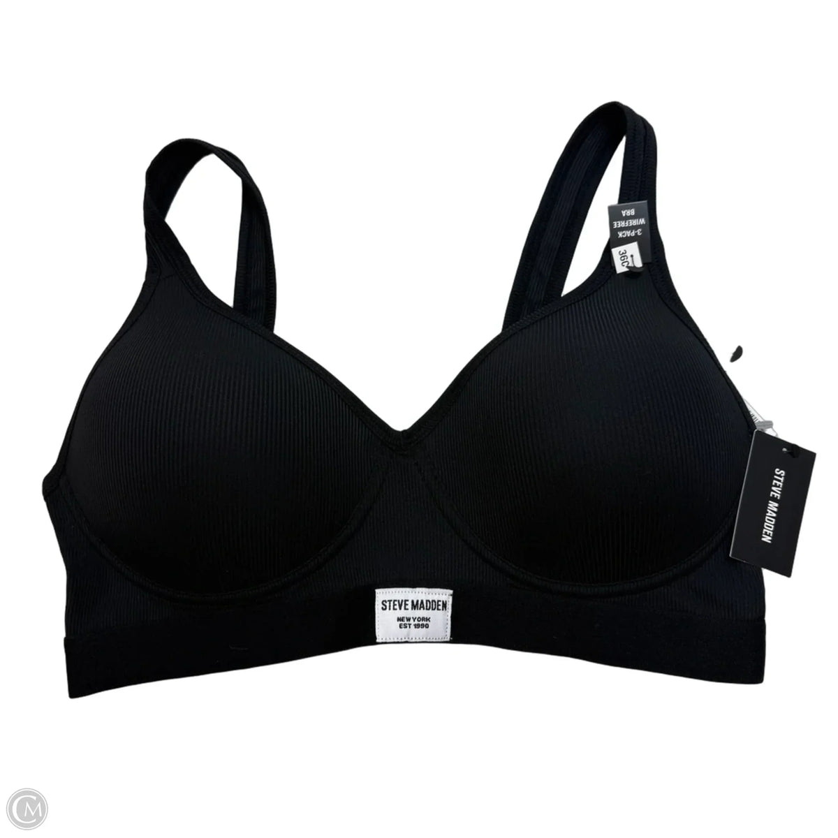 Athletic Bra By Steve Madden In Black, Size: L