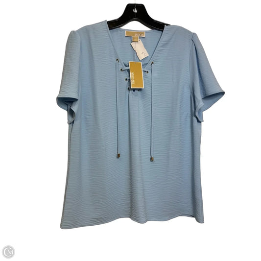 Top Short Sleeve By Michael By Michael Kors In Blue, Size: L