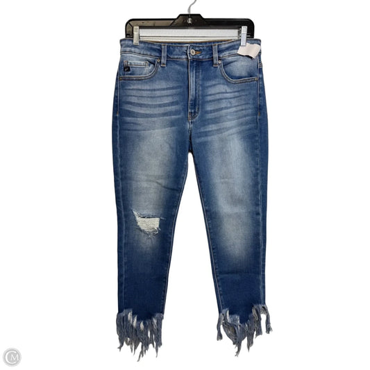 Jeans Cropped By Kancan In Blue Denim, Size: 10