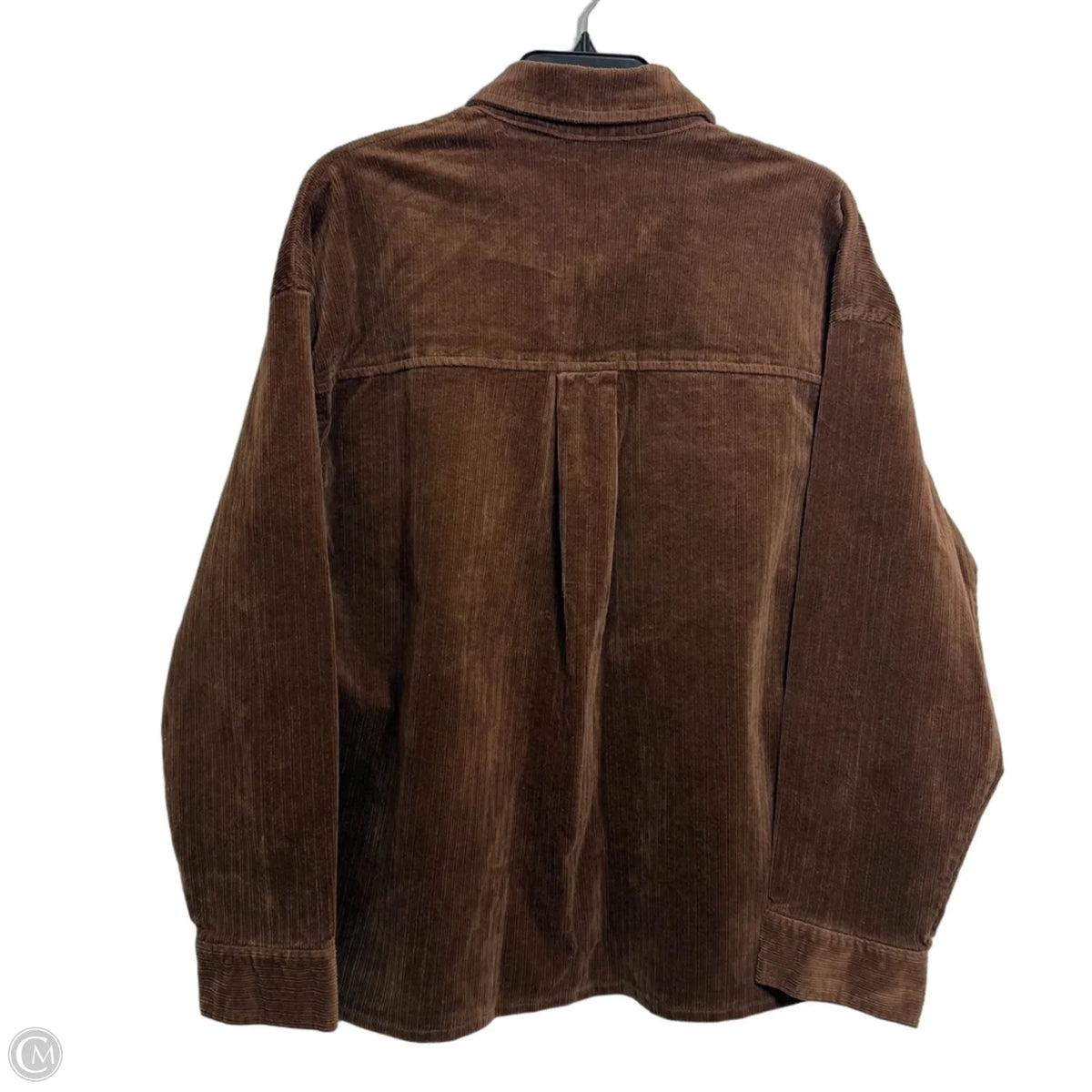 Jacket Shirt By Forever 21 In Brown, Size: L