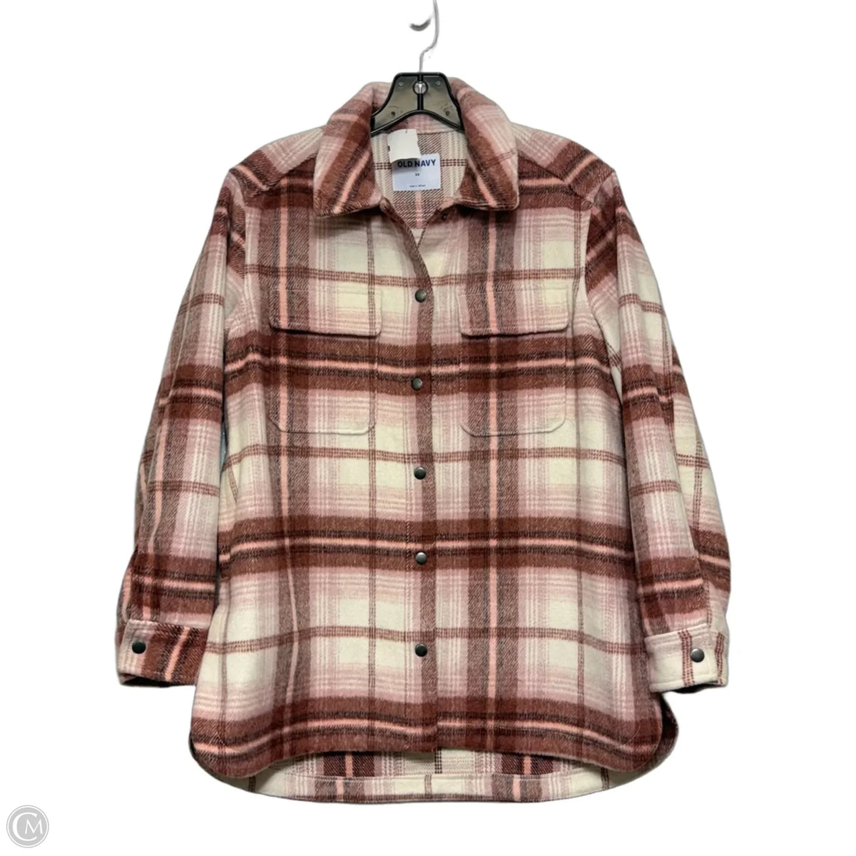 Jacket Shirt By Old Navy In Plaid Pattern, Size: Xs