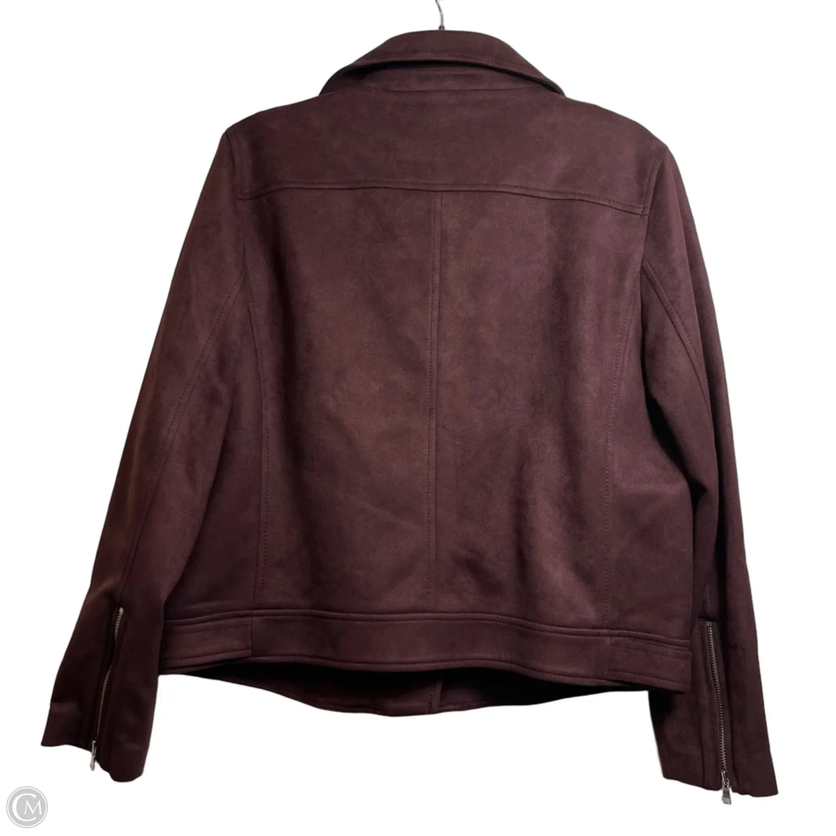 Jacket Moto By Loft In Maroon, Size: L