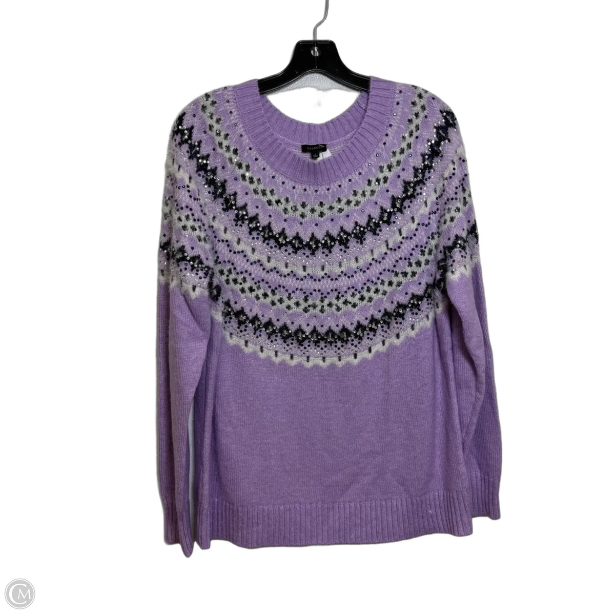 Sweater By Talbots In Purple, Size: L