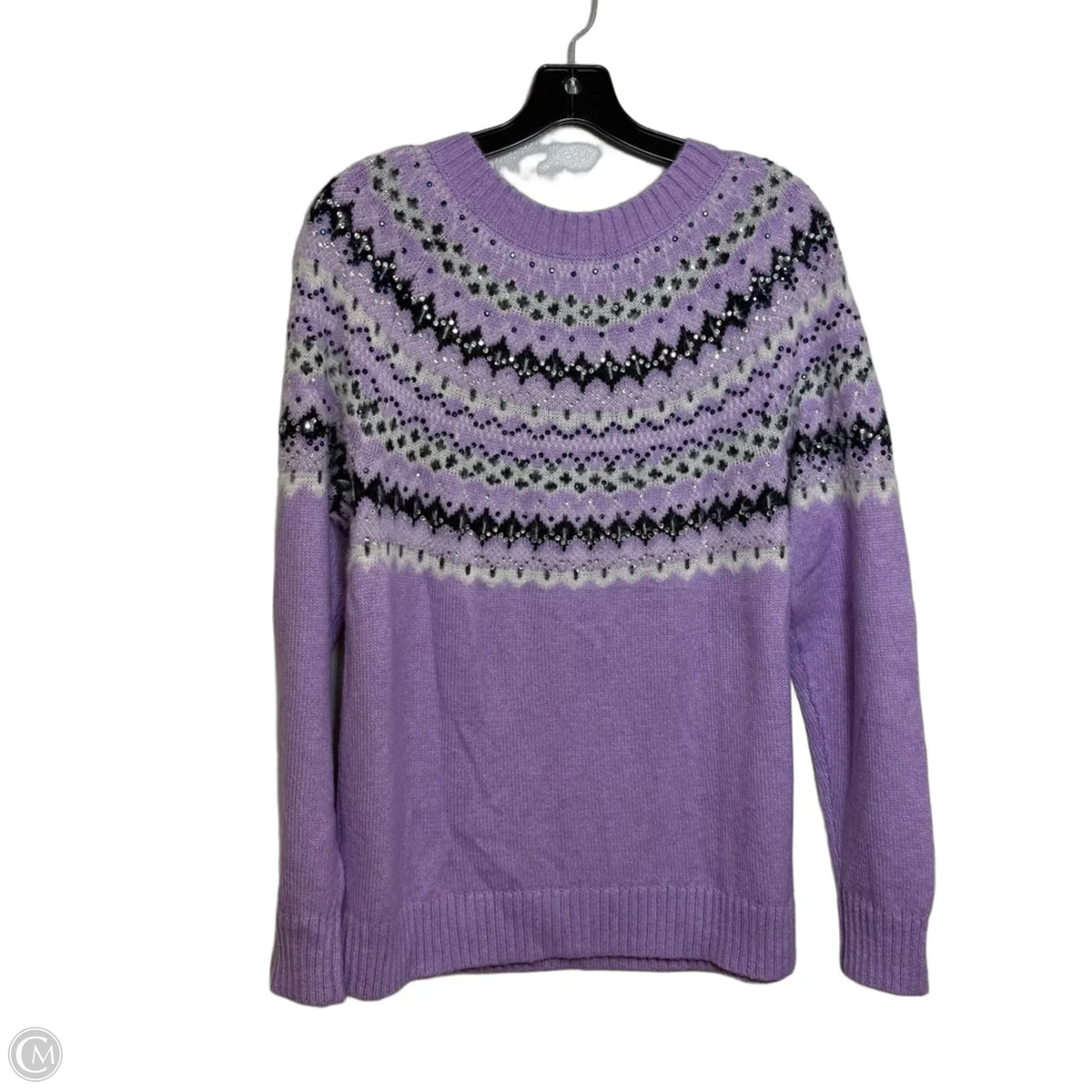 Sweater By Talbots In Purple, Size: L