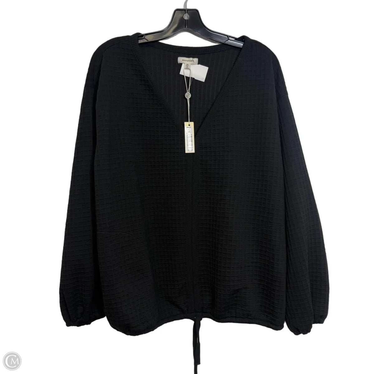 Top Long Sleeve By Max Studio In Black, Size: 3x