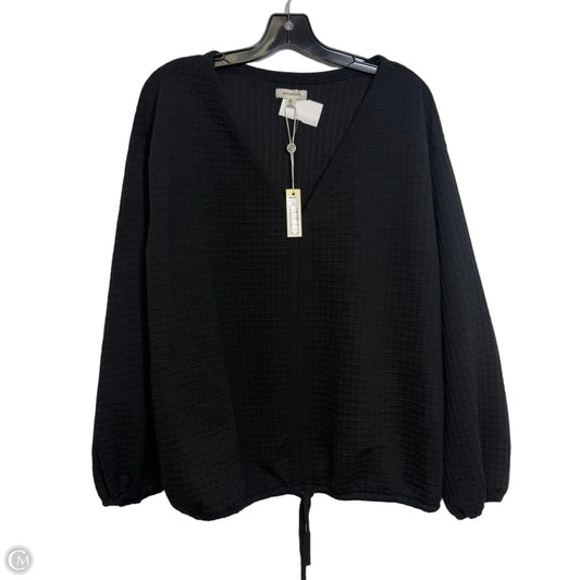 Top Long Sleeve By Max Studio In Black, Size: 3x