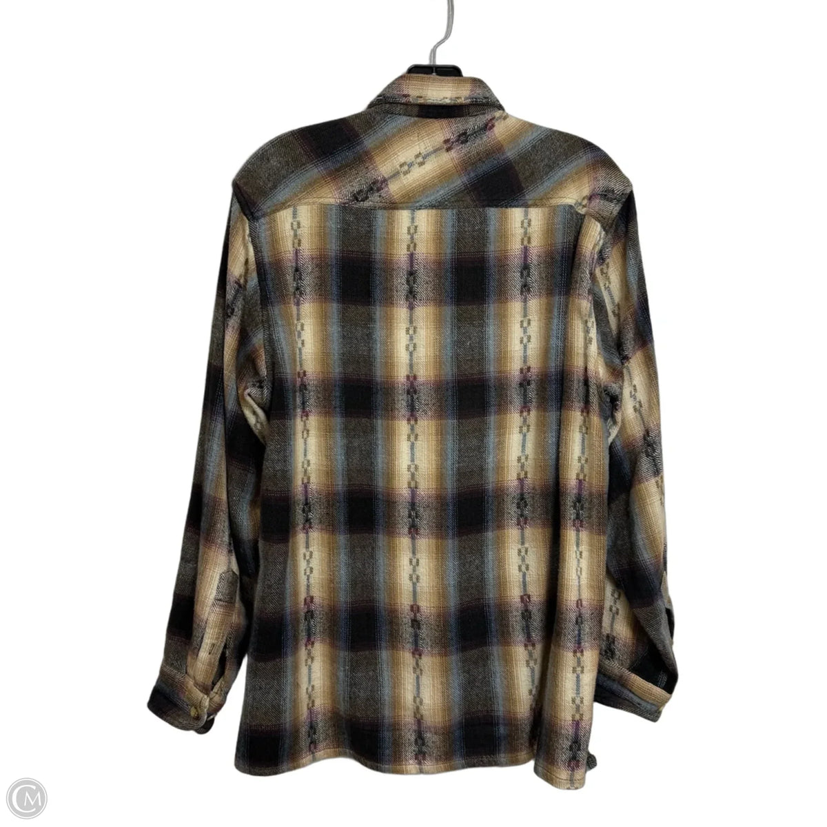 Top Long Sleeve By Clothes Mentor In Plaid Pattern, Size: M