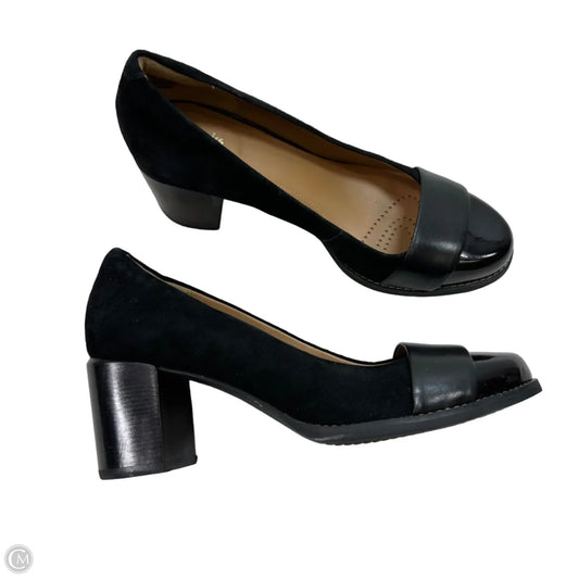 Shoes Heels Block By Clarks In Black, Size: 7