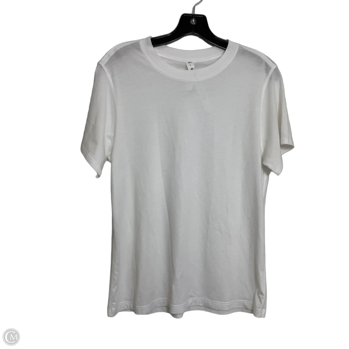 Athletic Top Short Sleeve By Lululemon In White, Size: 2