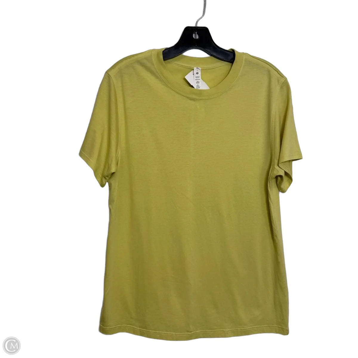 Athletic Top Short Sleeve By Lululemon In Chartreuse, Size: 2