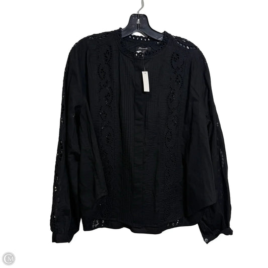 Top Long Sleeve By Madewell In Black, Size: L