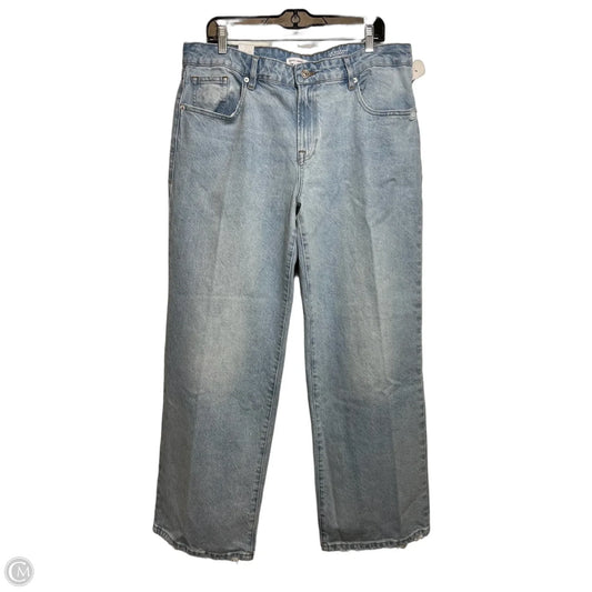 Jeans Wide Leg By Good American In Blue Denim, Size: 14