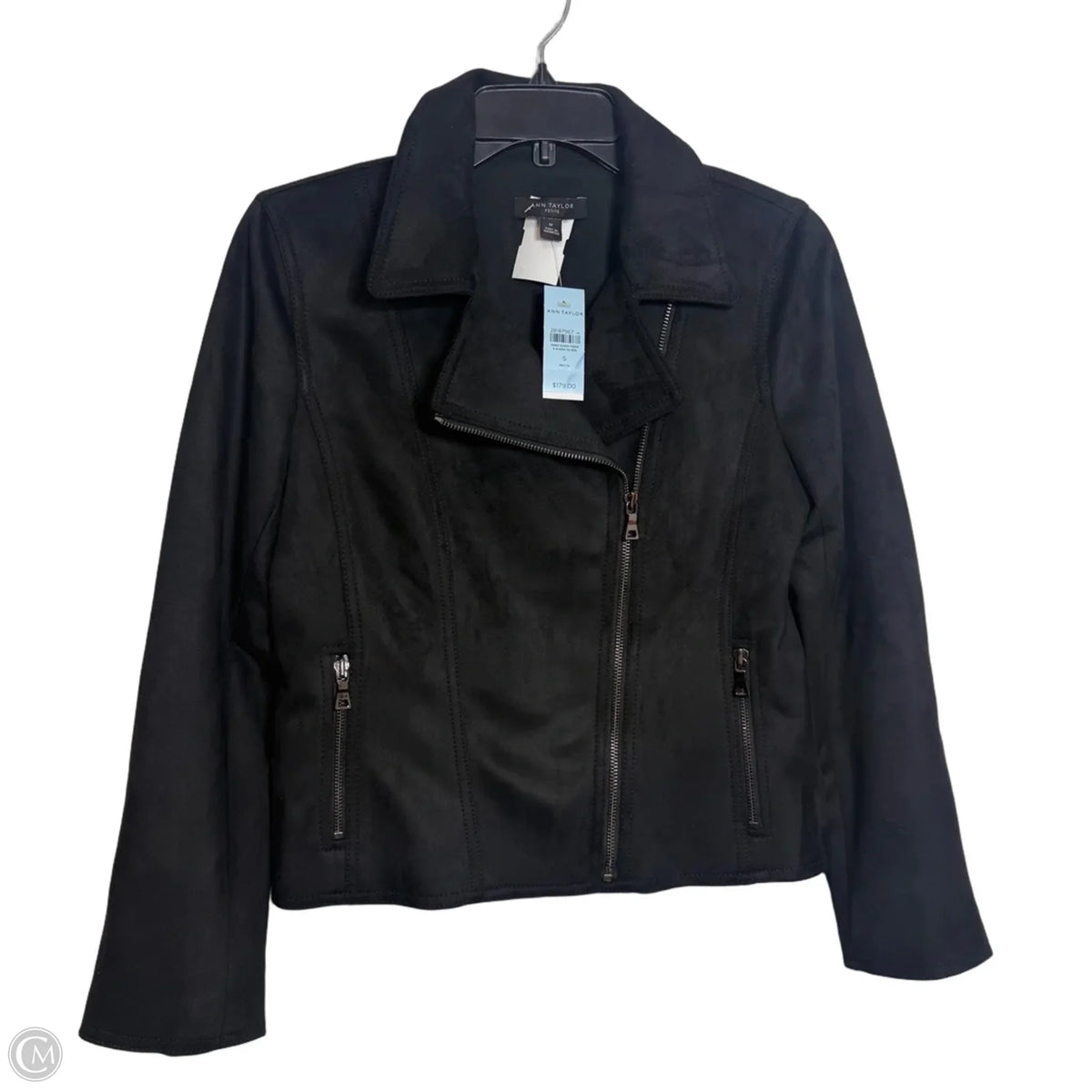 Jacket Moto By Ann Taylor In Black, Size: Sp
