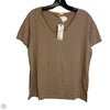 Top Short Sleeve Basic By Clothes Mentor In Taupe, Size: S