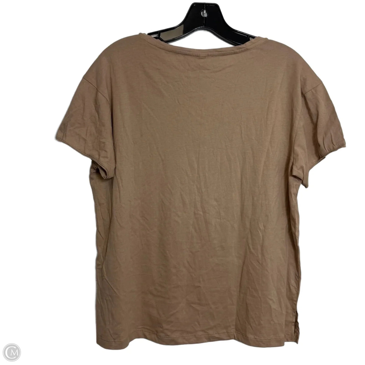 Top Short Sleeve Basic By Clothes Mentor In Taupe, Size: S