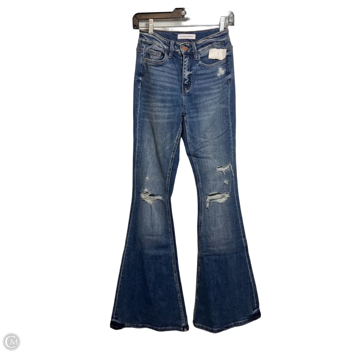 Jeans Flared By Flying Monkey In Blue Denim, Size: 0