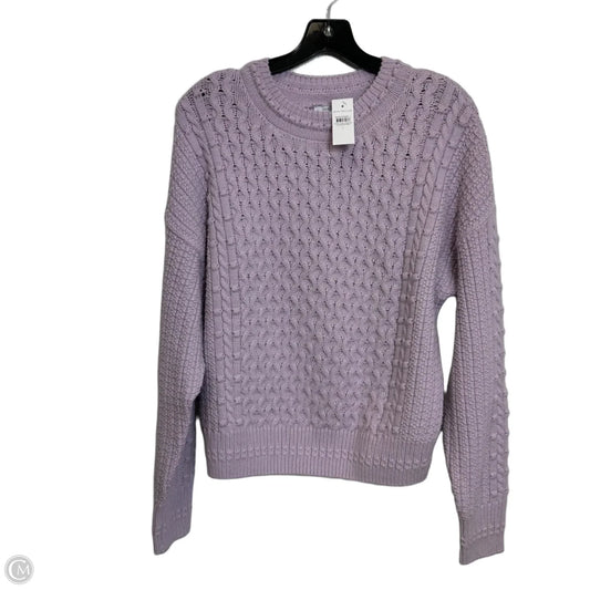 Sweater By Ann Taylor In Purple, Size: L
