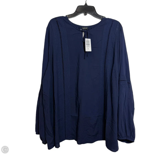 Top Long Sleeve By Torrid In Navy, Size: 4x