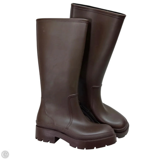 Boots Rain By Clothes Mentor In Brown, Size: 7